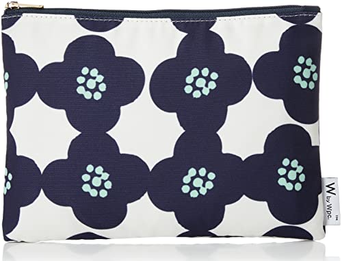 Wpc. レイングッズ カメリアネイビー - フラットポーチ W010-088カメリアNV