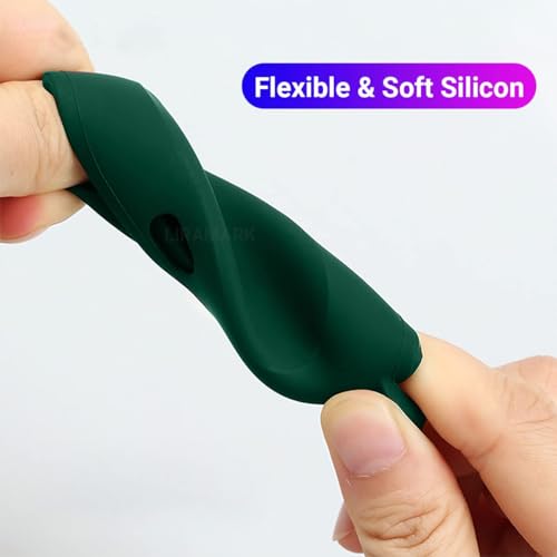 Image of LIRAMARK Silicone Cover Case with Carbiner Compatible with OnePlus Buds Pro 2 (2023) / Oneplus Buds Pro 2R (Green)