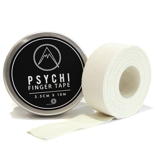 Psychi Sports Bandage mit Zinkoxid, Fingerband für Crossfit, Gymnastik, Bouldern, Felsen-Klettern, Boxen, Physio – Weiß, weiß, 2,5 cm Psychi Sports Bandage mit Zinkoxid, Fingerband für Crossfit, Gymnastik, Bouldern, Felsen-Klettern, Boxen, Physio – Weiß, weiß, 2,5 cm