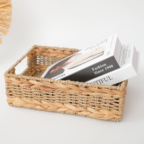 QINGTUHOME Small Water Hyacinth&Seagrass Storage Basket Organizer by QINGTUHOME - Used condition - Image 3