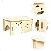 CVUTOVO Hamster Hideout House Wooden Nest Sleep Play Bite-Resistant Guinea Pig Cabin Pet Decor Easy Clean