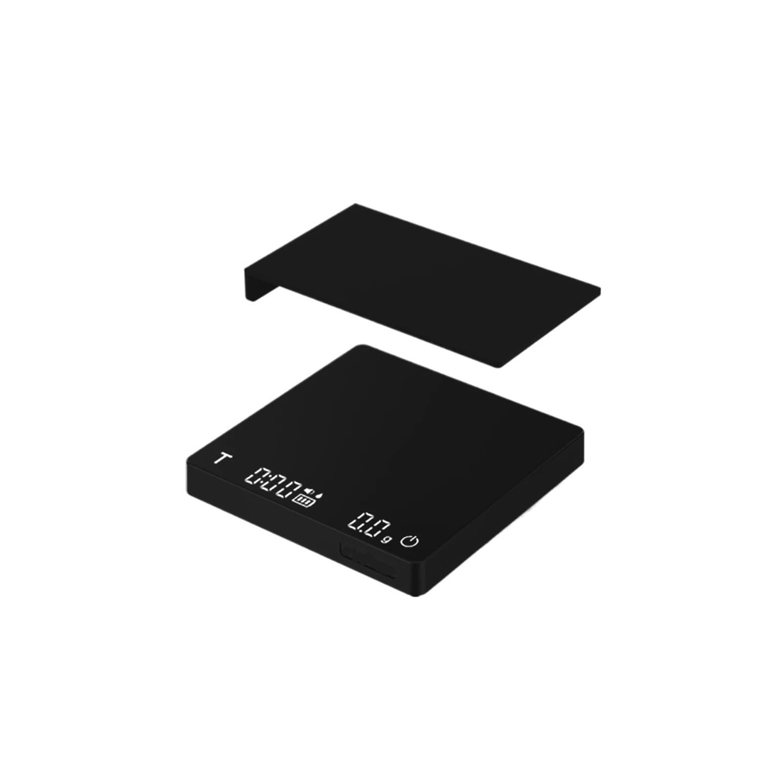 Skala ważenia, Cyfrowa waga kuchenna z wyświetlaczem LED, elektroniczna do kawy timerem, domowa dla podróży, zakupów, poczty(2.0 mini black)