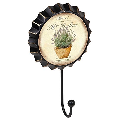 POMOLINE Percha Pared Vintage Chapa Botella Lavanda Provenza Retro 110