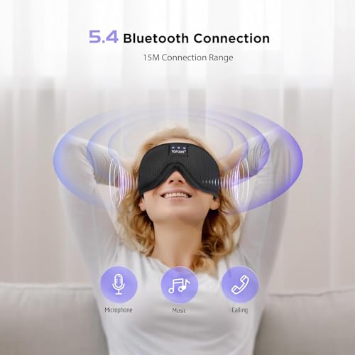 TOPOINT Sleep Mask Bluetooth Headphones and Eye Mask - image 4