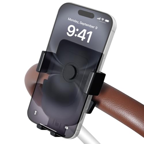 PLANTURECO Baby Stroller Phone Holder Bike Phone Holder Shopping Cart Motorcycle Phone Mount Golf Cart Push Cart Treadmill Universal- iPhone Cell Phone Clamp (Black)