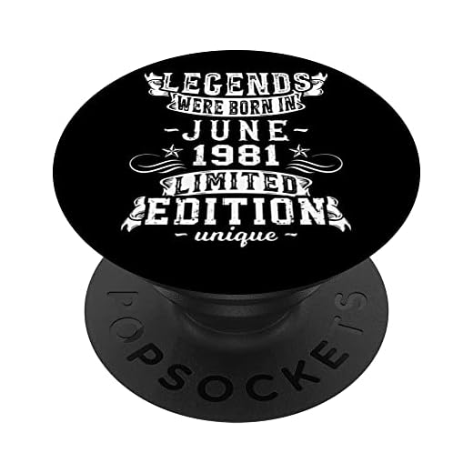 Cumpleaños Junio 1981 Edición Limitada Regalo Legend June PopSockets PopGrip Intercambiable