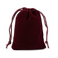 Yurosiay Lot De 5 Pochettes En Velours Avec Cordon De Serrage 20x30 Cm - Élégantes Pour Bijoux, Mariage, Fêtes Et Cadeaux