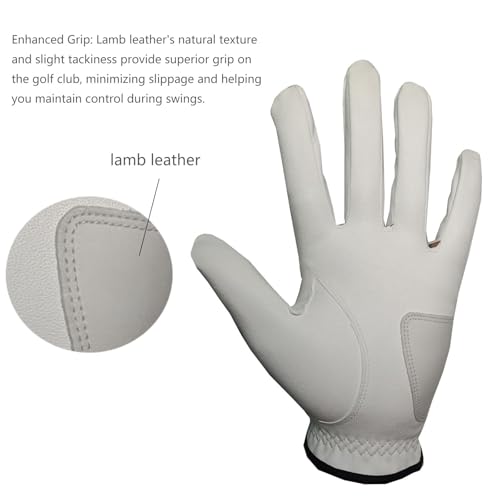 Guantes de golf para hombre zurdo que buscan tacto súper suave y cuero 3