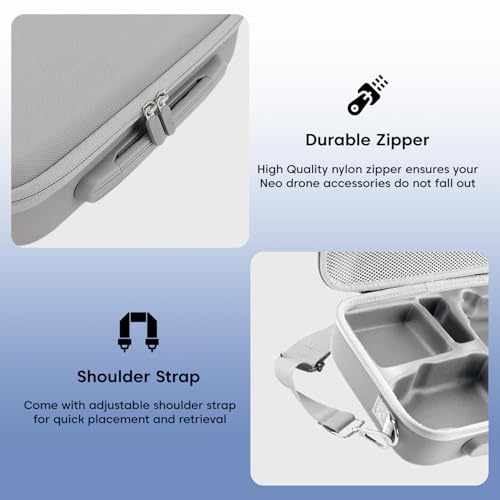 Image of Sounce Carrying Case for DJI Mini 4 Pro - Hard Shell Storage Case Accessories, RC 2 Controller, Battery Charging Hub & More - Waterproof, Shockproof & Portable Travel Case (Grey)