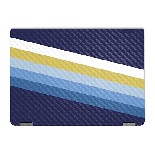 MightySkins Carbon Fiber Skin Compatible with Lenovo IdeaPad Flex 5 14" (2022) Full Wrap Kit - Cool Stripes | Protective, Durable Textured Carbon Fiber Finish | Easy to Apply | Made in The USA