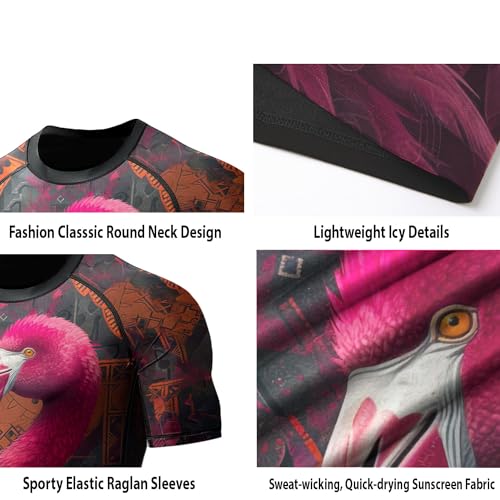 Rash Guard Men Short Sleeve, Compression Shirt Stretchable Fabric Gift On Birthday 6
