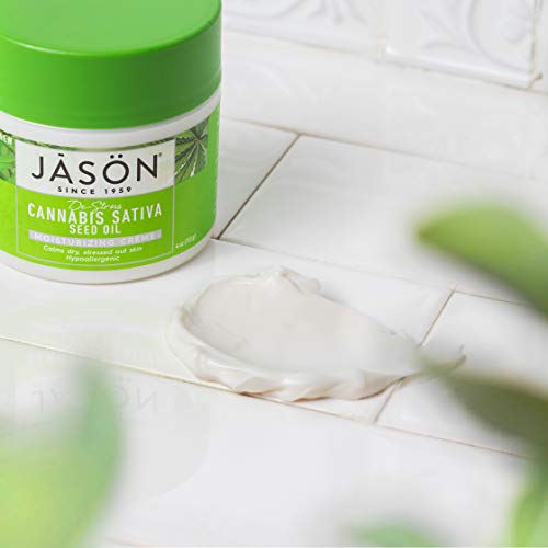 Jason Moisturizing Crème, De-Stress Cannabis Sativa Seed Oil, 4 Oz #TOP1
