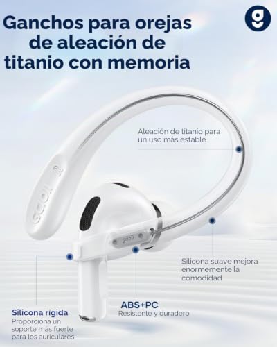 Ganchos de aleación de titanio con memoria para AirPods Pro 3 diseño ergonómico 3