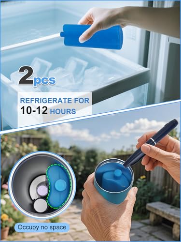 Image of YOUSHARES Ice Packs for Insulin Cooler Travel Case, TSA Approved Ice Box for Medicine Travel Cool Bag, Keep Insulin Pen Cooling 24h for Diabetic Supplies (2PCS)