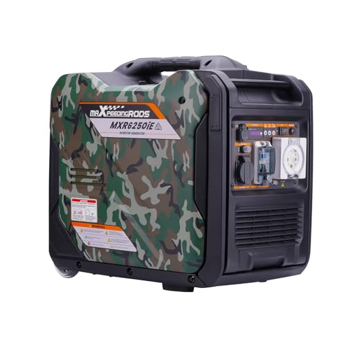 maXpeedingrods 5500W Inverter Generator Gas Powered, Electric Start, EPA Compliant, Compact and Lightweight for Home Backup Jobsites Woodwork, RV Ready