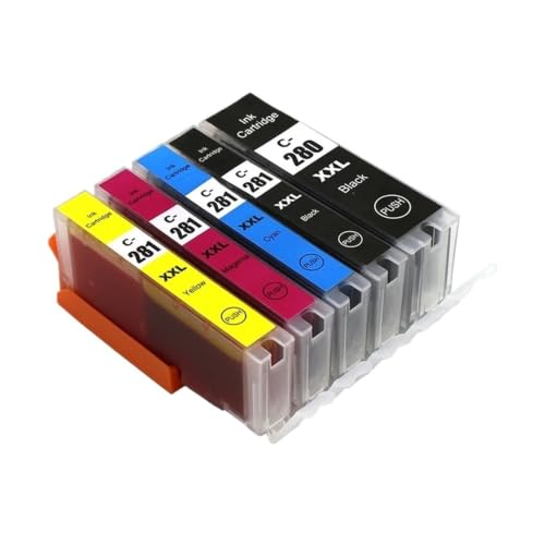 Cartouche PGI-280XXL CLI-281XXL multipack compatible avec imprimantes Canon TS702 TR7520 TR8520