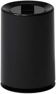 ideaco 垃圾桶 圆形 1.2升 直径12.5厘米 高19.2厘米 mini TUBELOR with Lid black (迷你管状黑色)