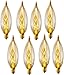 lingruiyi 8-Pack Edison Vintage Incandescent Chandelier 40W 110-130V, 280 Lumen Bent Flame Tip Bulb with Candelabra Base (E12) Home Light Fixtures Decorative, Dimmable, 8pack