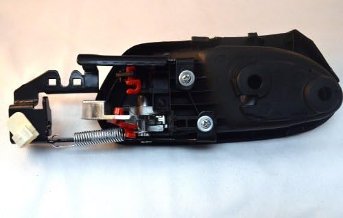 Miniatura 2 de PT Auto Warehouse HO-2234SA-FL - Manija interior interior de la puerta, carcasa negra con palanca plateada - Coupe de 2 puertas, lado del conductor