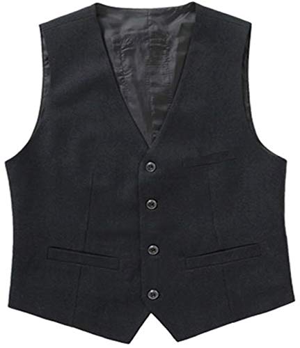 Disfraces Alegria Uniforme Chaleco Unisex para Bar Restaurante (Negro, L)