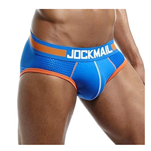 Jockmail sous-vêtements Sexy pour Homme Culotte en Culotte en Coton Respirant - Bleu - Medium