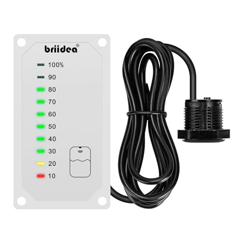 AMPIA APPLICAZIONE: il nostro indicatore di livello per serbatoi d'acqua dolce è alimentato da un alimentatore CC da 7-32 V. Molto adatto per applicazioni camper fuori rete. Progettato per rilevare il livello dei serbatoi di acqua dolce in camper, barche, roulotte, ecc