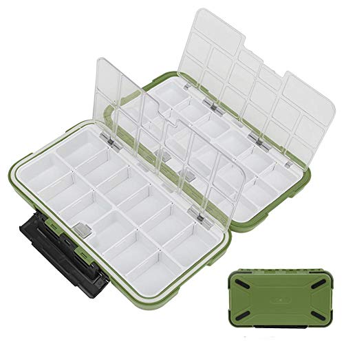 RiToEasysports ABS Waterproof Fishing Tackle Box Fishing Tackle Container for Bait Lure Hooks Storage(Green) Other Fishing Tools and Accessories Fishing Supplies - Image 2