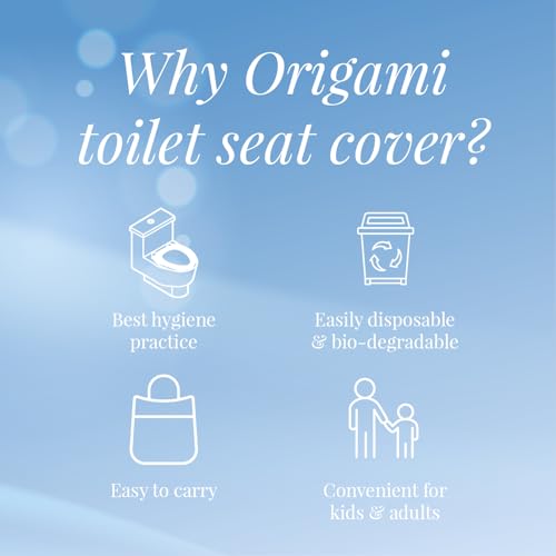 Image of Origami Disposable Toilet Seat Covers Pack of 2 (Total 20 Sheets) | Water Resistant & Biodegradable | Hygienic Protection with No Direct Contact with Unsanitary Seats | Easy to Dispose & Eco-Friendly