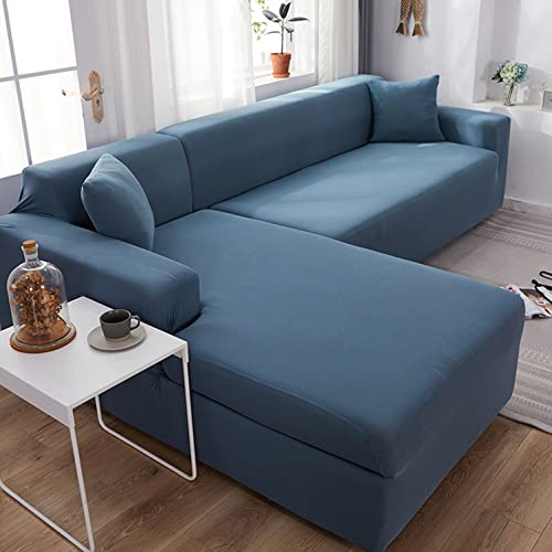 Housse canapé angle en L extensible et lavable pour protéger durablement - 2