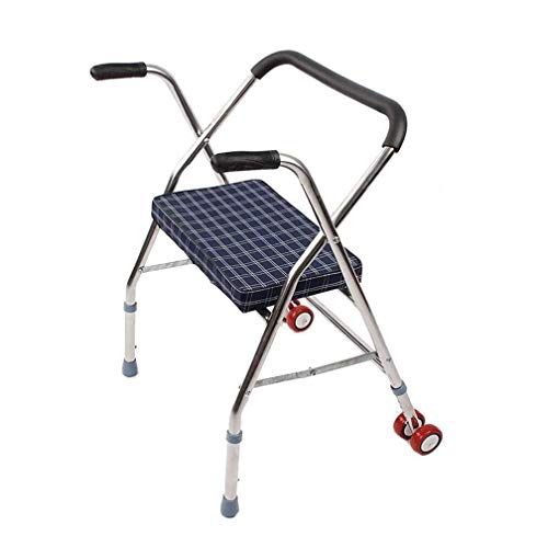 ERoomQ Walking Frame Walker Rollator Lightweight Mobility Aids, Walker Rollator with Seat for Elderly Adult Senior (2)