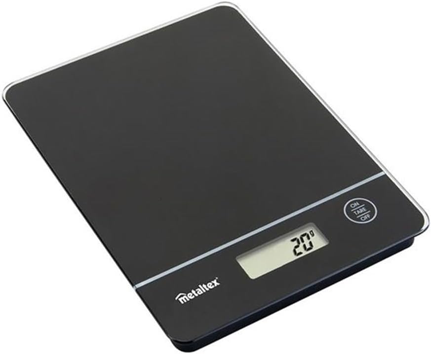 Metaltex Digital Kitchen Scale displaying '20' on its screen, indicating a measurement.
