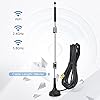Bingfu Antenne WiFi 9dBi MIMO RP-SMA Bi-Bande 2.4GHz 5.8GHz Longue Portée Filaire Omnidirectionnelle pour TP-Link ASUS Linksys D-Link Fenvi Amplificateur Routeur Caméra WiFi PCIE Carte Réseau Sans Fil