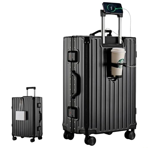 [elesnmb] �X�[�c�P�[�X �A���~�t���[���^�C�v �L�����[�P�[�X �@�������� ���@�\ �o�b�O�����t�b�N USB�|�[ �t�� �L�����[�o�b�O �J�b�v�z���_�[�t�� �X�}�z�z���_�[�t�� �y�ʑ�^ ��e�� �l�C ������� �É� 360�x��] �C�w���s �r�W�l�X