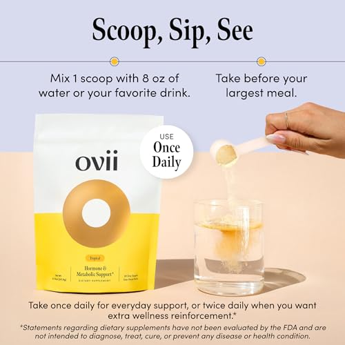 Image of Ovii Womens Metabolic Support, Reducose & Myo-Inositol, Tropical (60 Servs) | 40:1 D-Chiro-Inositol Blend, White Mulberry Leaf Extract, Appetite Control, Chromium Picolinate, OBGYN-Formulated, Once-Daily