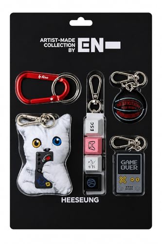 KPOP HEAVEN ENHYPEN [BY ENHYPEN - HEESEUNG] EVANS UNSERIOUS KEYRING PACKAGE + 1 Official PhotoCard & 3 Extra Photocards Set(MULTI ver.)