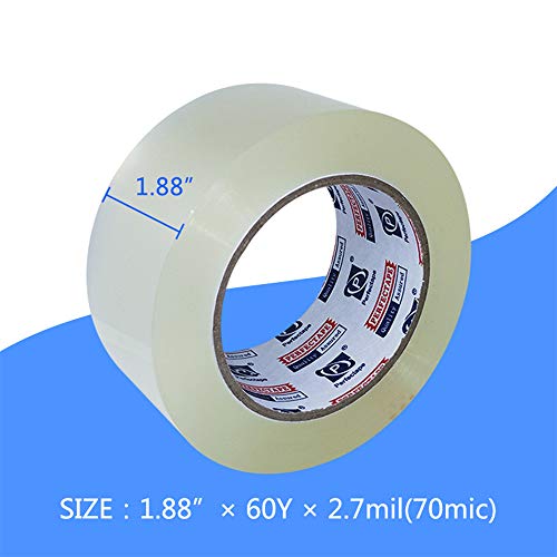P Perfectape PTCL Heavy Duty Packing Tape 6 Rolls, Total 360Y, Clear, 2.7 Mil, 1.88 Inch X 60 Yards, Ultra Strong, Refill thumb #1