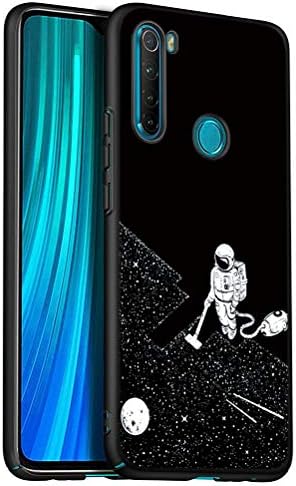 Eouine Xiaomi Redmi Note 8 Case, Phone Case Silicone Black with Pattern Ultra Slim Shockproof Soft Gel Back Cover Protective Bumper Skin for Xiaomi Redmi Note 8 Smartphone (Space)