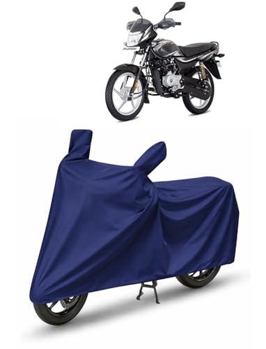 Image of KARKING Bike Cover for Bajaj Platina 100 with Side Mirror Pocket & Buckle Belt | HIGH Material Quality | Weather Resistant