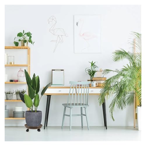 Porte-plante à roulettes robuste et design pour patio et intérieur