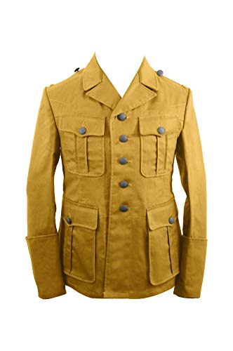 Veste coton sable M40 Afrikakorps WW2 avec coupe officier DAK