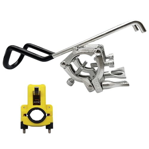 mioosho Stainless Steel Fishing Rod Holder for Boats Rails Mount with Clamp, Fishing Rod Rack Boats Fishing Rod Holder