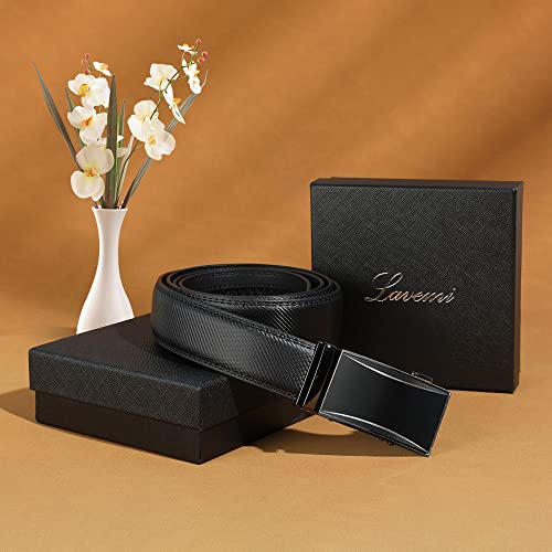Image of Lavemi Men's Real Leather Ratchet Dress Belt with Automatic Buckle,Elegant Gift Box