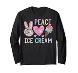 Peace Love Ice Cream For Sherbet Gelato Lover Long Sleeve T-Shirt