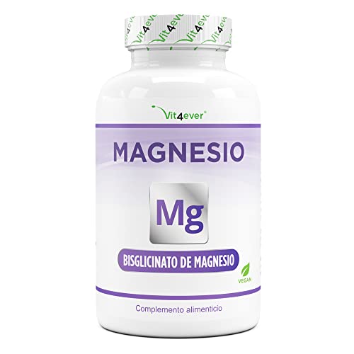 Bisglicinato de magnesio - 240 cápsulas - Premium: magnesio quelado - 155 mg de magnesio elemental por cápsula - Vegano - Fórmula de alta dosis Cover