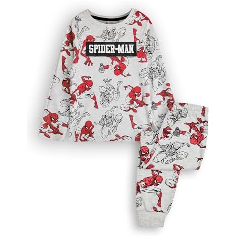 Marvel Spiderman Boys Pyjama Set in Grey Cover