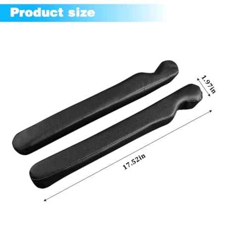 ANFTDCO 2PCS Car Seat Gap Filler, Microfibre Leather Vehicle Gap Stopper to Fill Between Seat & Console Organizer, Automotive Interior Accessories, Universal for SUV Sedan Truck (Black)