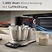Bosch Küchenmaschine Serie 8, Automatikprogramm, Waage, Timer, 7 Stufen, 6l Edelstahl-Schüssel, Silikonbesen, spülmaschinenfest, 1.800 W, MUMS8ZS18