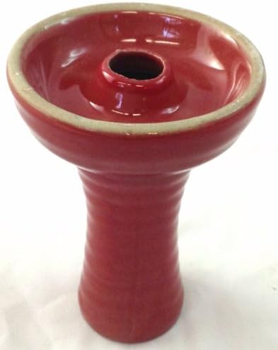 Ceramic Funnel Hookah Bowl, Red