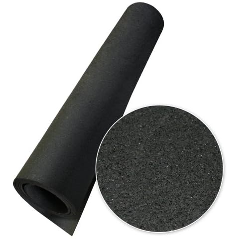 Rubber-Cal Elephant Bark Flooring, Black, 3/8-Inch x 4 x 6-Feet Cover