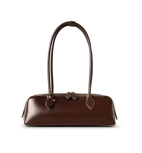Luxury cowhide shoulder bag, classic bucket shaped handbag, professional women's